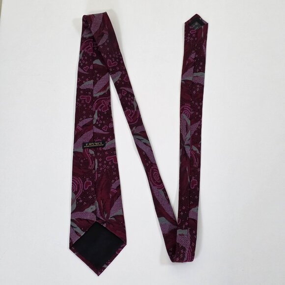 F. RVNCI Roma V. Condotti 92-93 Silk Tie Floral Hearts VTG Rare W 3.5 L 57.75 IN - Picture 5 of 16
